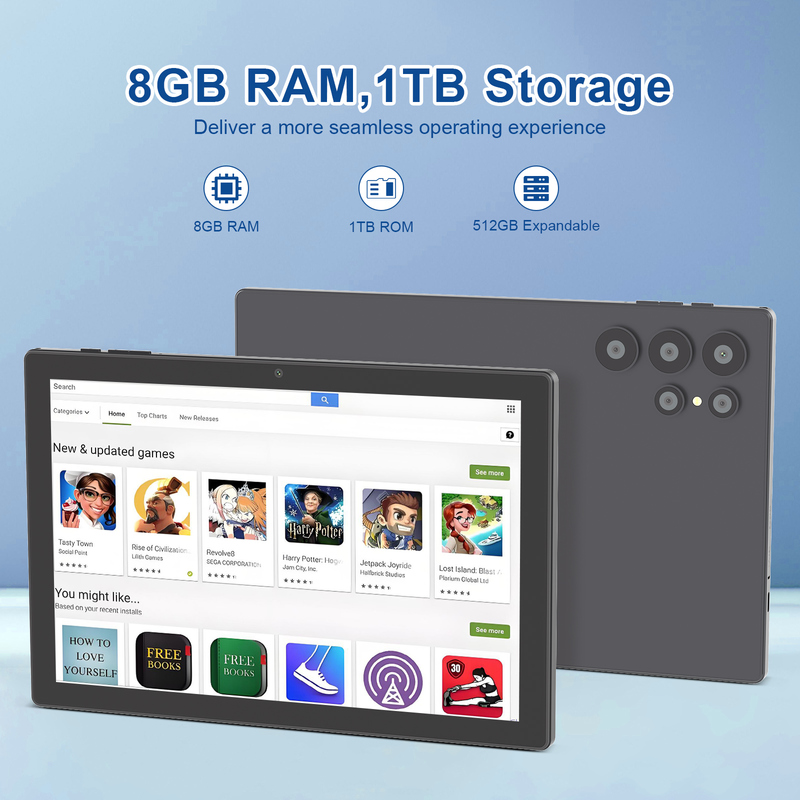 C idea 10.1インチ Android WiFi タッチスクリーン タブレットPC 5G LET キーボード CM8900plus