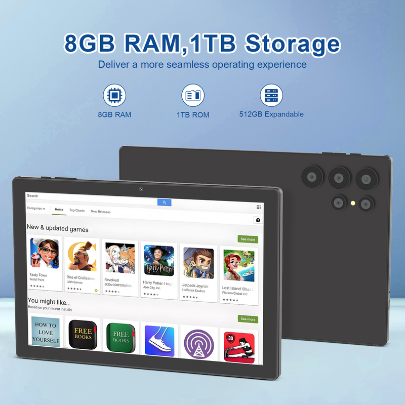 C idea 10.1インチ Android WiFi タッチスクリーン タブレットPC 5G LET キーボード CM8900plus