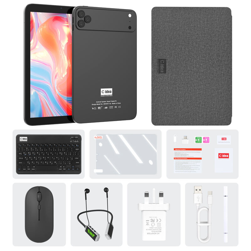 C idea 10.1インチ Android WiFi タッチスクリーン ブラック タブレットPC 5Gキーボード クアッドコア CM10017Air