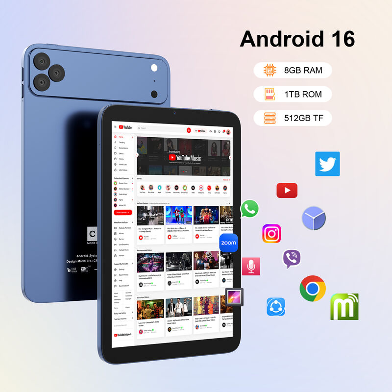 Cアイディア 10.1インチ Android WiFiタッチ画面 5Gキーボード 4コア CM10017Airの青いタブレットPC