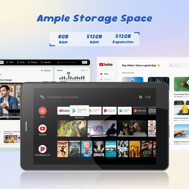 C アイデア 7インチ Wifi タブレット ケース 8+256GB ストレージ クアッドコア プロセッサ 600x1024 IPS タッチスクリーン CM517 エア