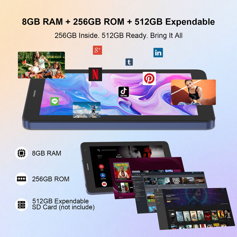 C idea 7インチ Android スマートタブレット 8+256GB 8*CortexTm-A53 WiFi タブレット HD タッチスクリーン CM517 air