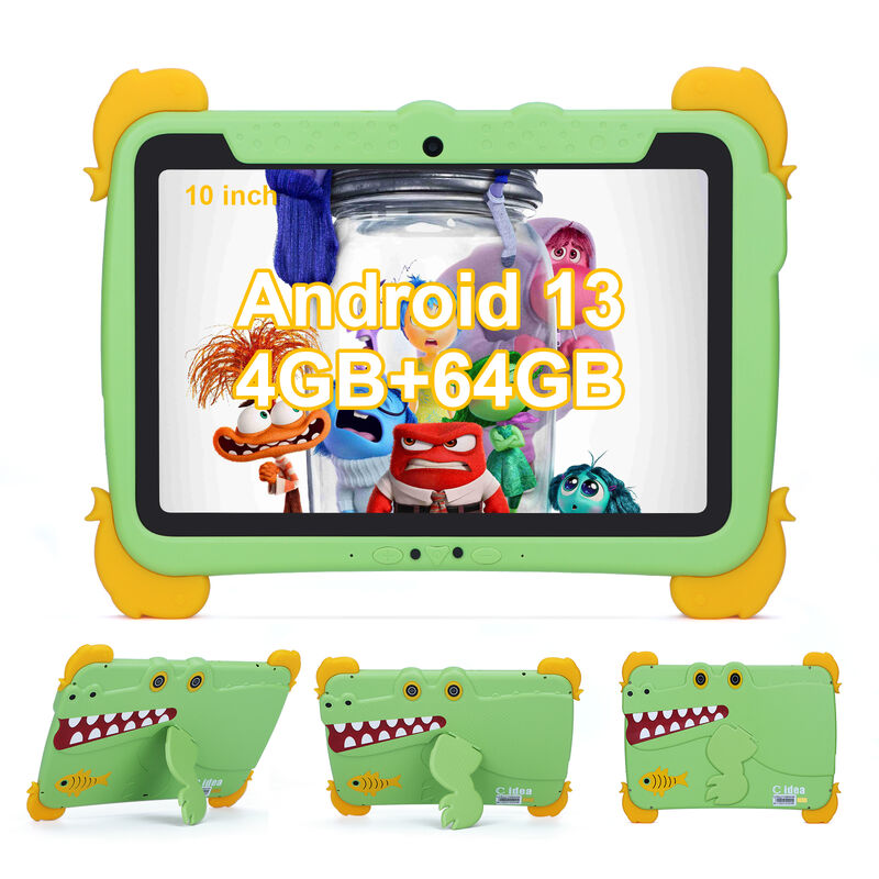 C アイデア キッズ タブ 10.1インチ Android 13 タブレット 子供用 4GB RAM 64GB ROM 保護眼 タッチスクリーン 3-8歳