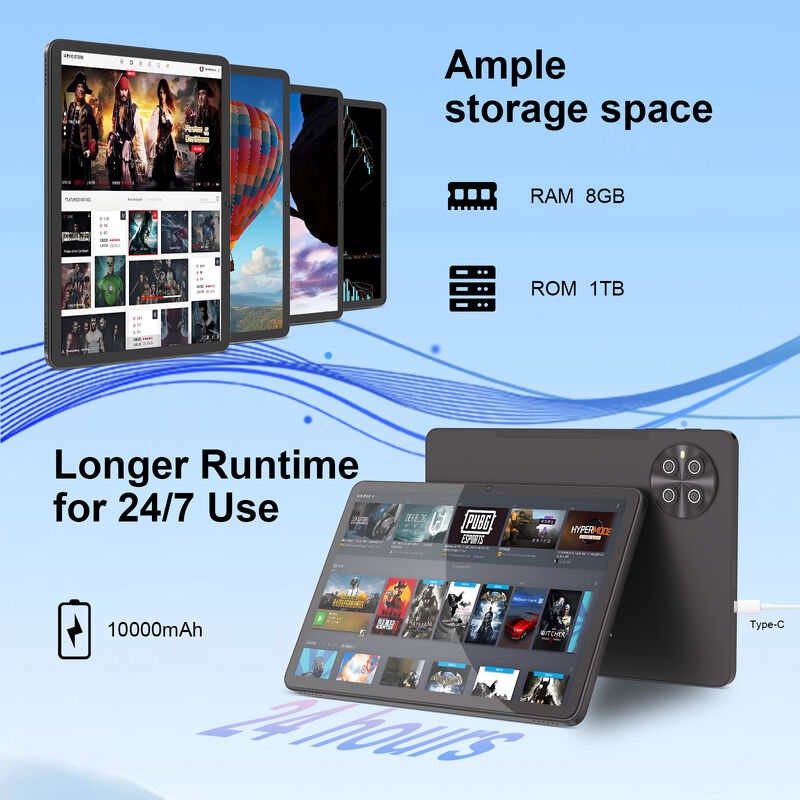 C アイデア ファクター CM8800 Plus 10.1 インチ HD画面 アンドロイドシステム 8GB+1TBB 大容量 成人 タブレット PC マウスキーボード付き