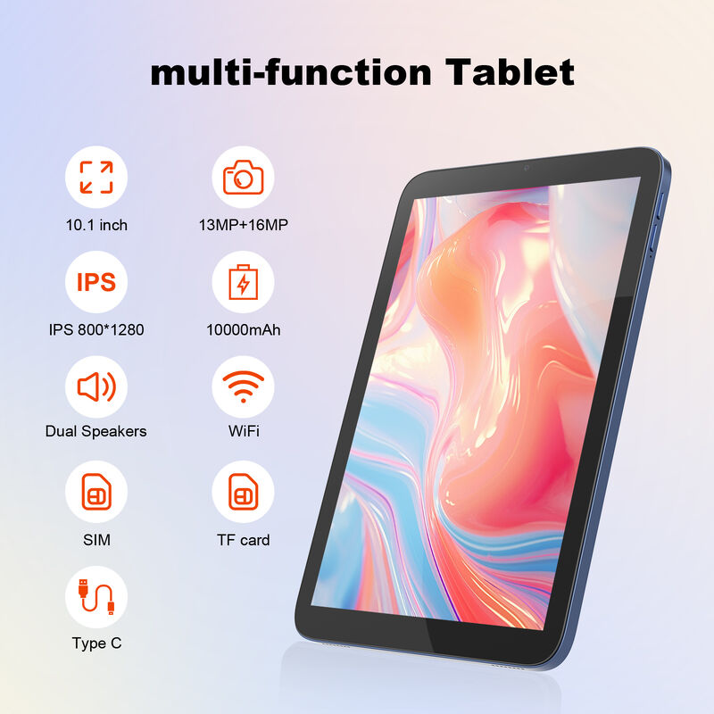 C アイデア ODM/OEM 10.1 インチ アンドロイド 16 ビジネス タブレット PC 8GB RAM 1TB ストレージ Wi-Fi FHD タッチスクリーン (CM10017 エアブルー)